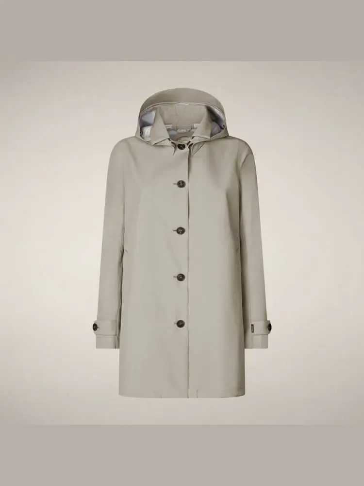 impermeabile donna april beige chiaro miniatura 3