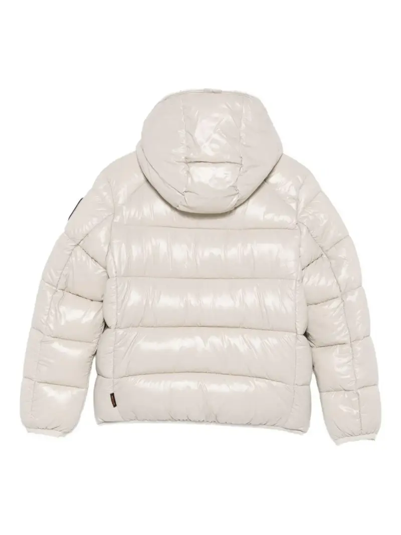 Giacca beige design trapuntato con zip cappuccio Rainy beige miniatura 2