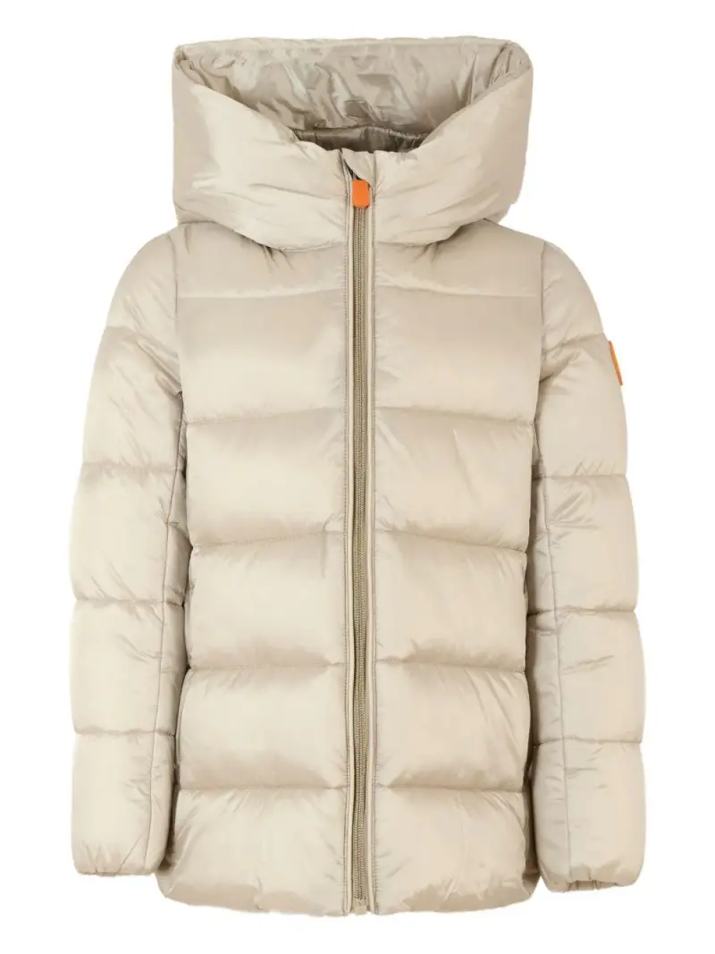 Giacca rainy beige trapuntata con cappuccio