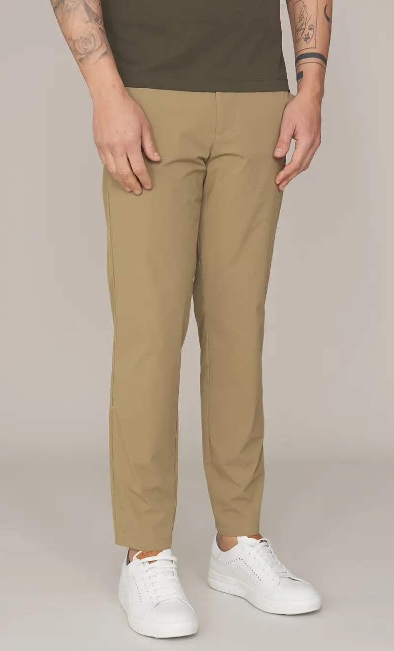 Pantalone save the duck tecnico leggero con elastico corbin, colore kaki