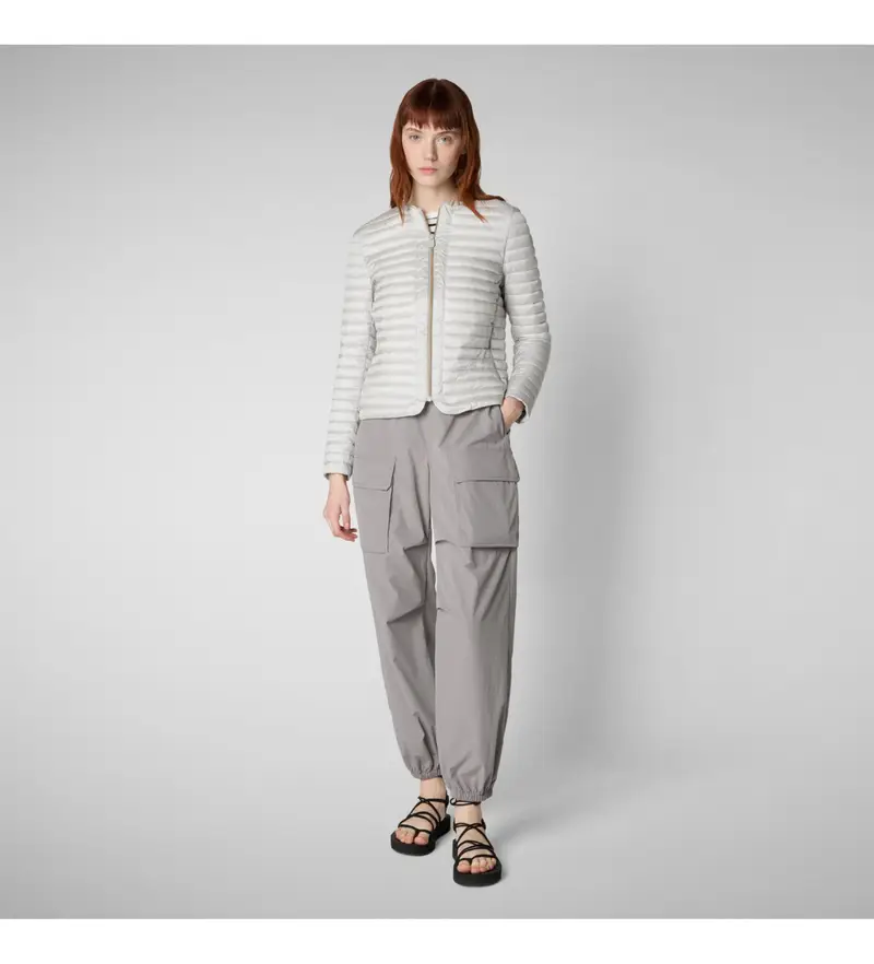 per donna D30614W-IRIS20 Giacca grigia Carina (M), Casual, Grigio, Nylon, Manica lunga