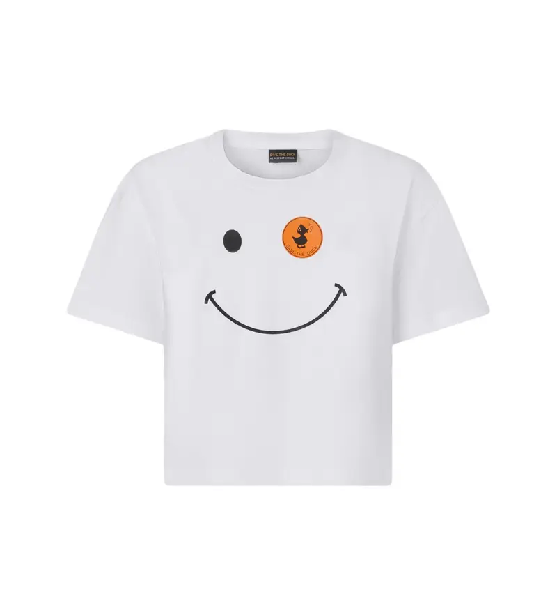 per donna DT1206W-BESY20 Maglietta bianca Gilma (XL), Bianco, Casual, Cotone, Manica corta