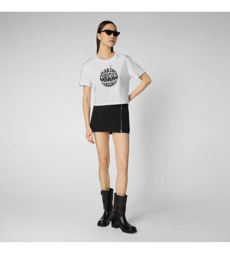 SAVE THE DUCK T-shirt Donna Bianco 4036692