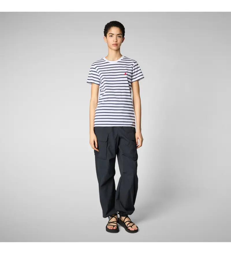 per donna DT1744W-BESY20 Maglietta blu navy Kova (S), Casual, Cotone, Manica corta