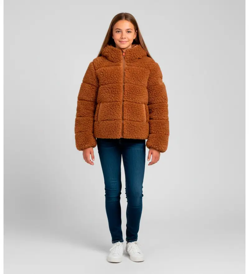 per ragazza J32369G-CURL21 Cappotto Kenda marrone (14años= 164cm), Casual, Poliestere, moda per bambini