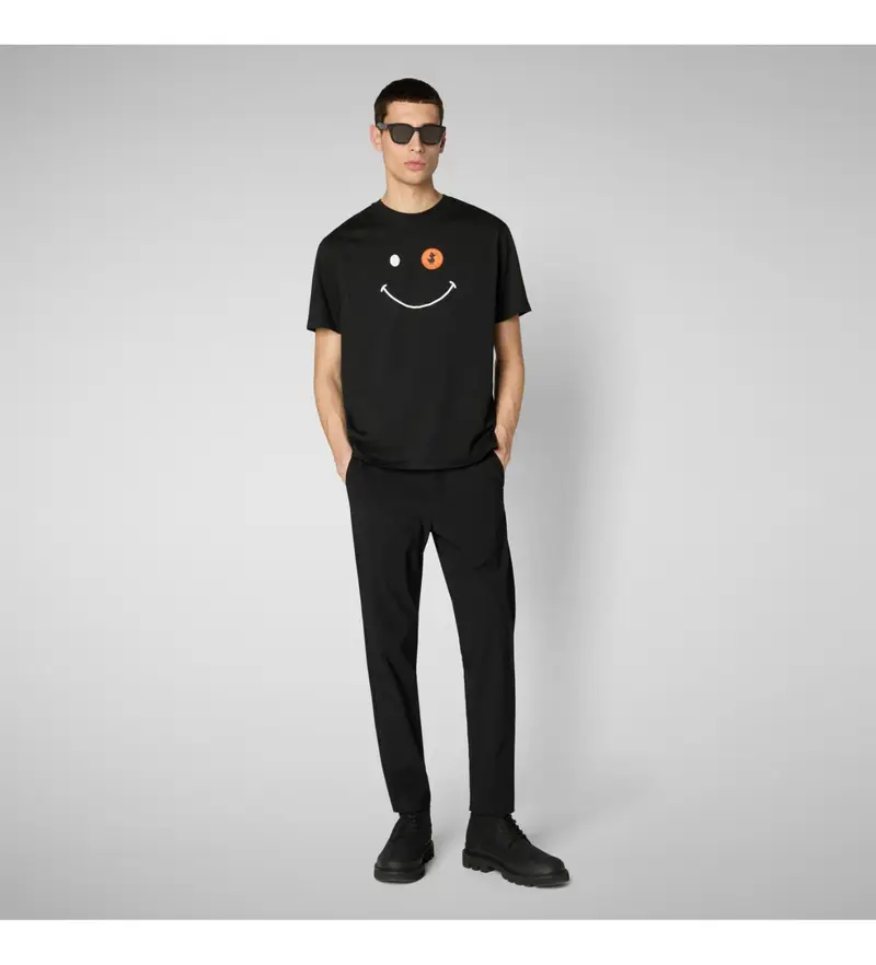 per uomo DT1197M-BESY20 Maglietta nera Darlan (XXL), Nero, Casual, Cotone, Manica corta