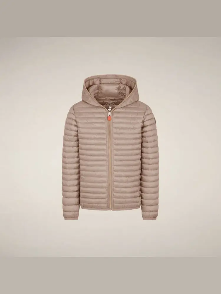 piumino animal free kids/junior rosy beige sabbia