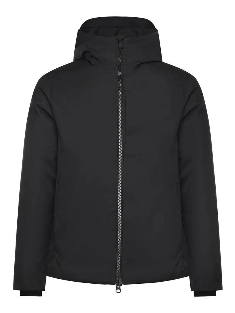 Piumino con cappuccio Nero