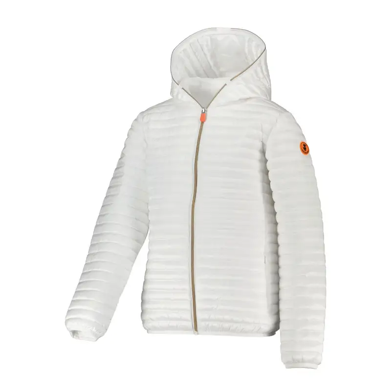 PIUMINO CON CAPPUCCIO ROSY BAMBINA Bianco