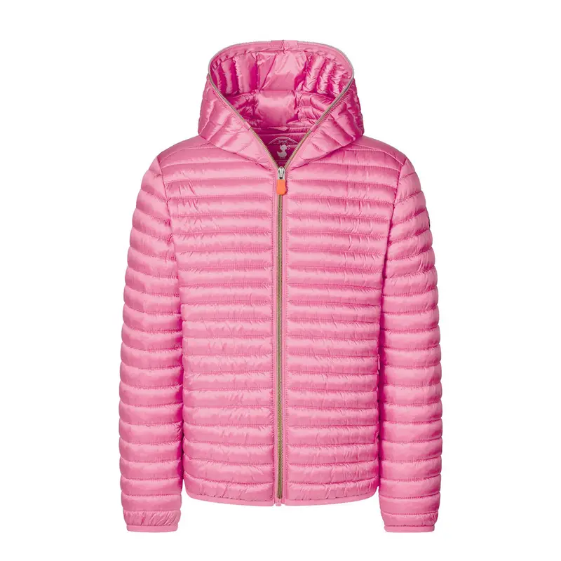 PIUMINO CON CAPPUCCIO ROSY BAMBINA Rosa