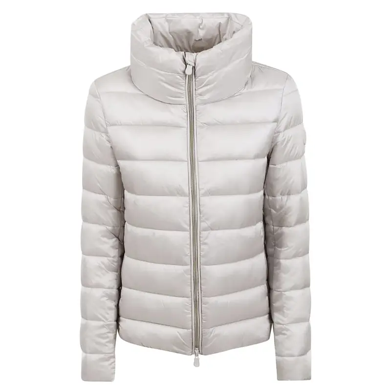 piumino donna collo alto bianco