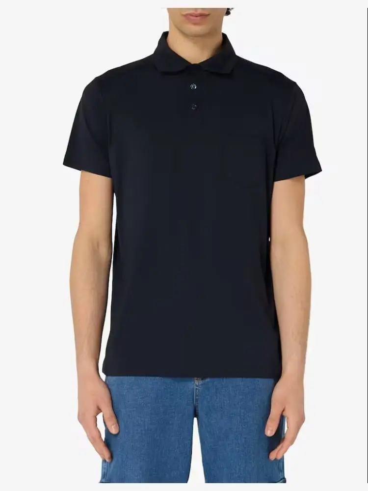 polo blu scuro uomo mini logo