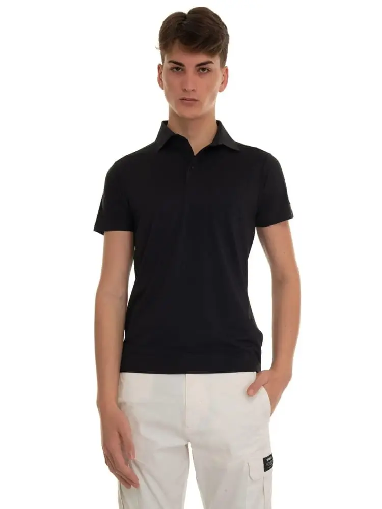 polo nera uomo mini logo