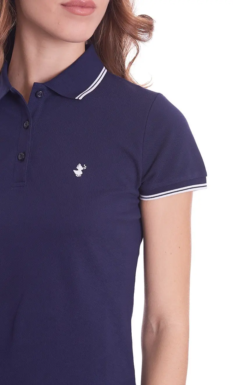 Polo save the duck donna, colore blu miniatura 2