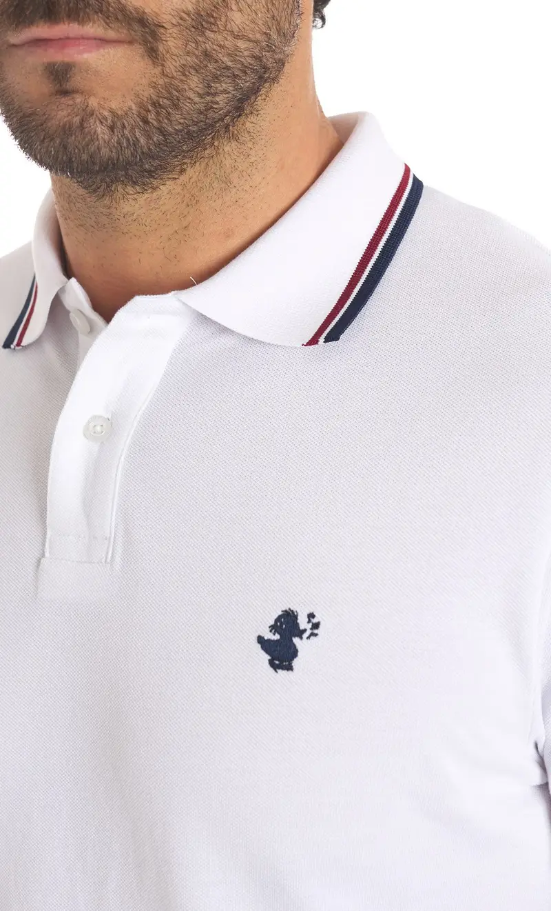 SAVE THE DUCK Polo in piquet richard, colore bianco miniatura 2