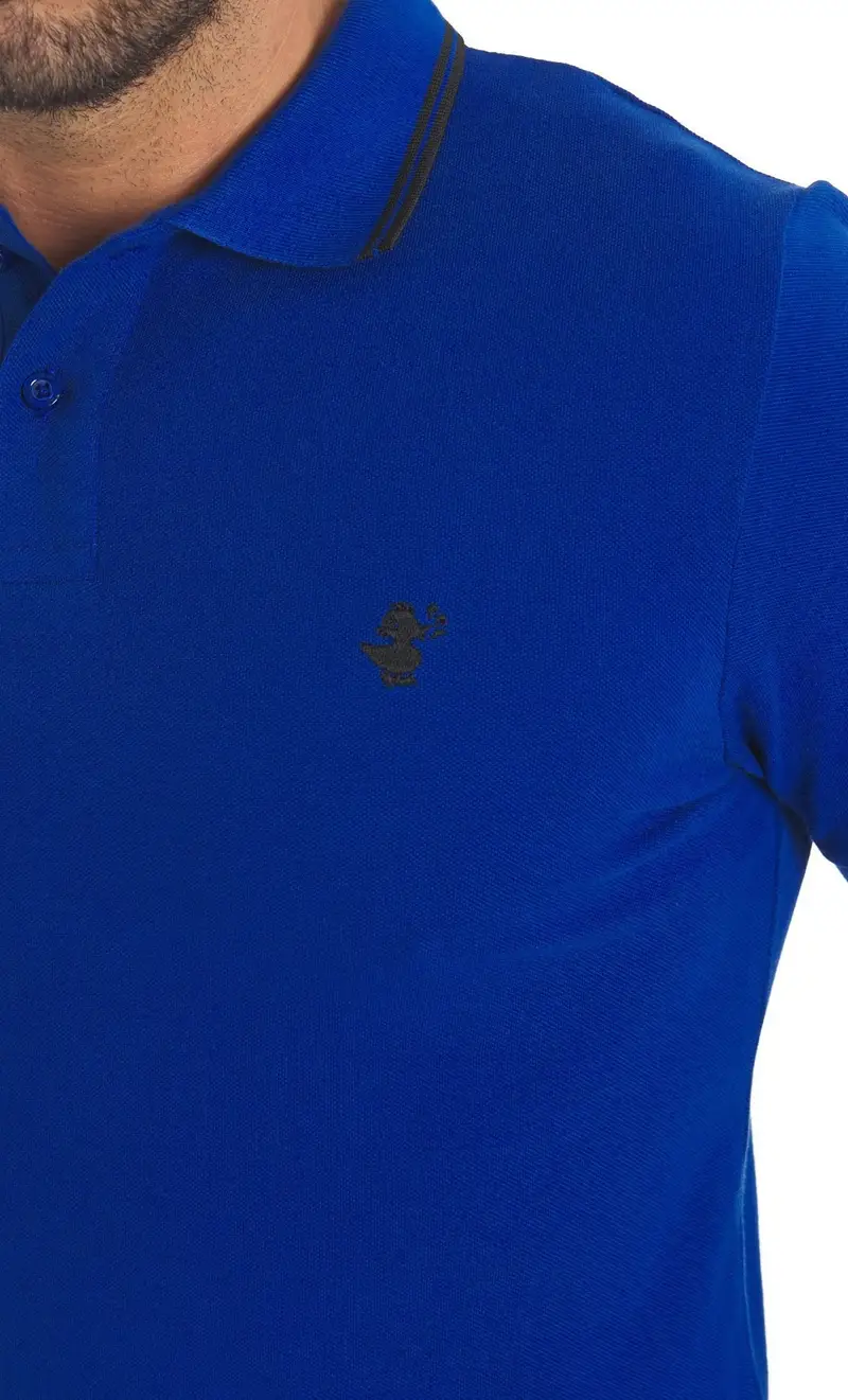 SAVE THE DUCK Polo in piquet richard, colore bluette miniatura 2