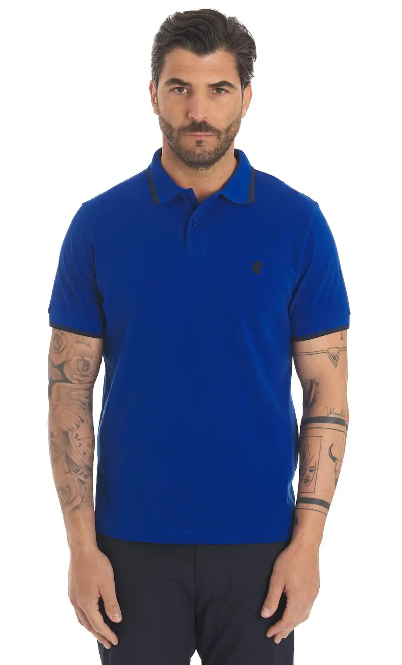 Polo save the duck in piquet richard, colore bluette