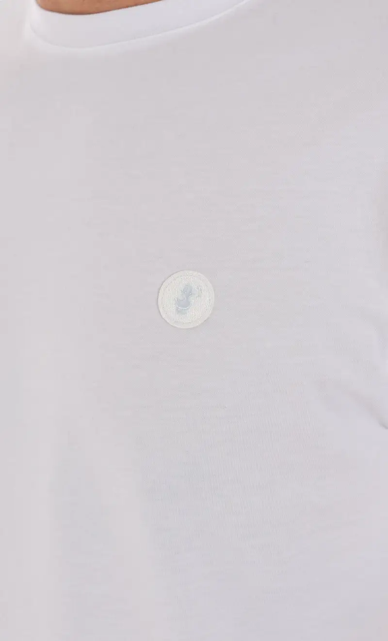 T-shirt save the duck con logo ricamato - adelmar, colore bianco miniatura 2