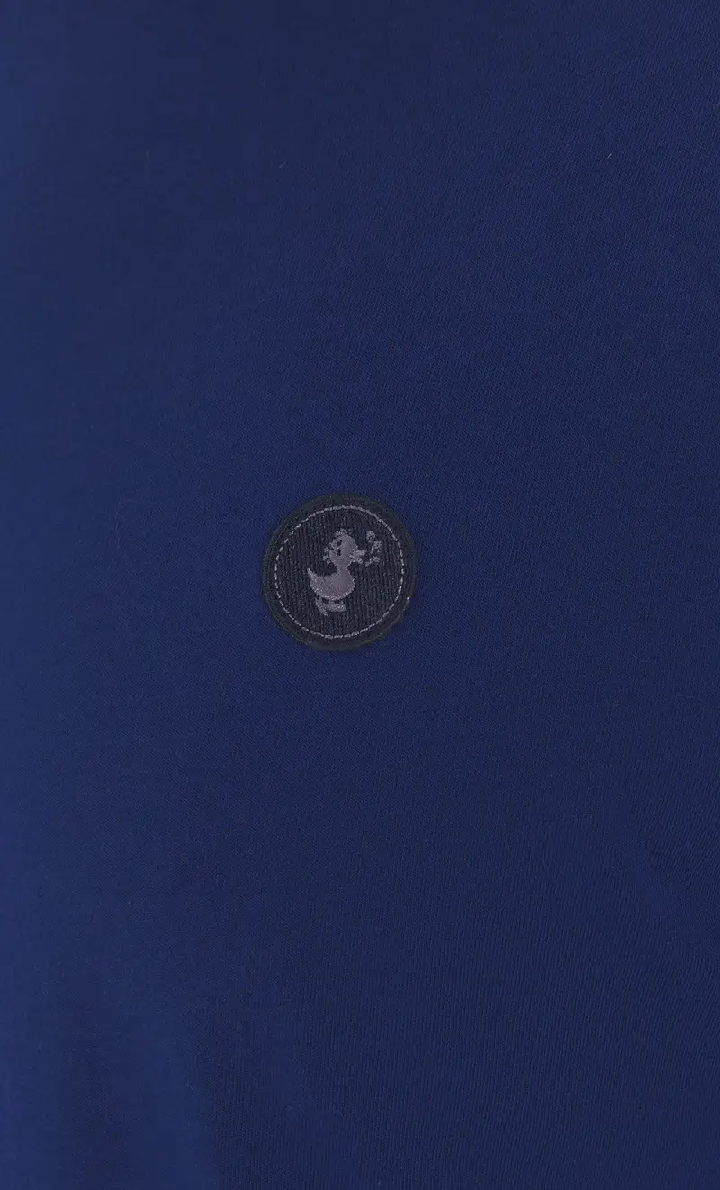 T-shirt save the duck con logo ricamato - adelmar, colore bluette miniatura 2