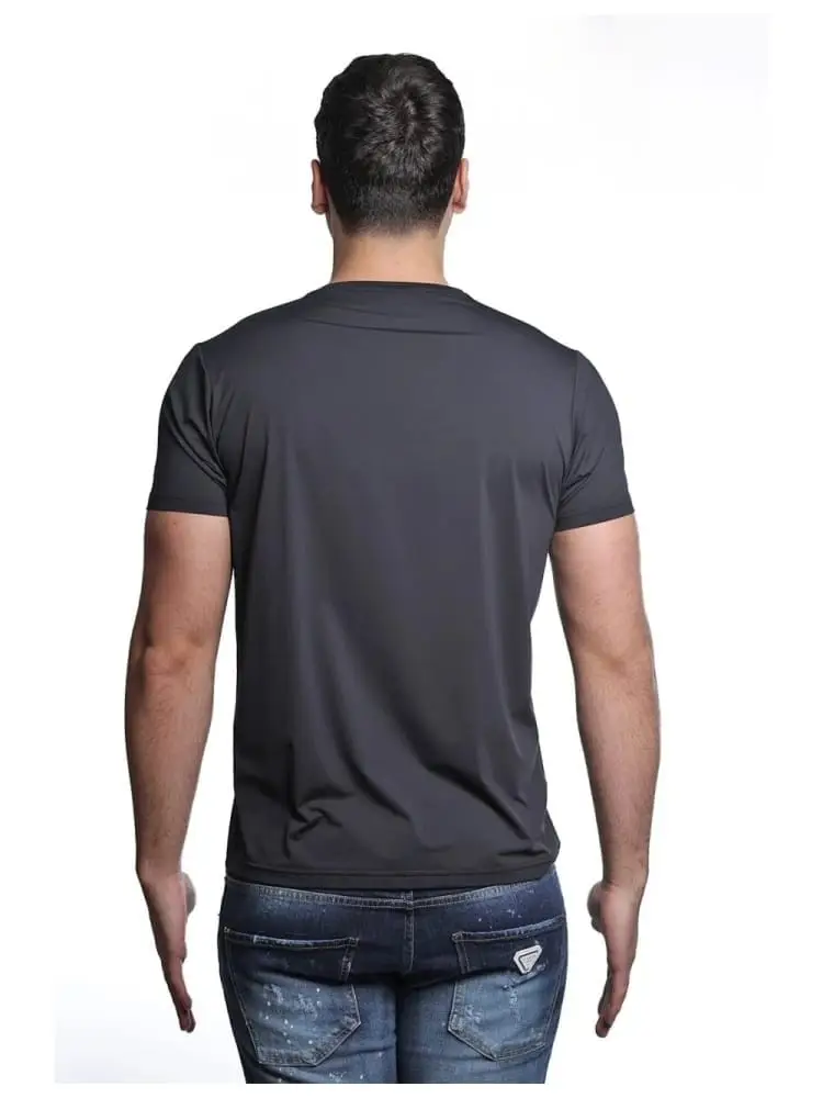 tshirt nera uomo mini logo miniatura 2