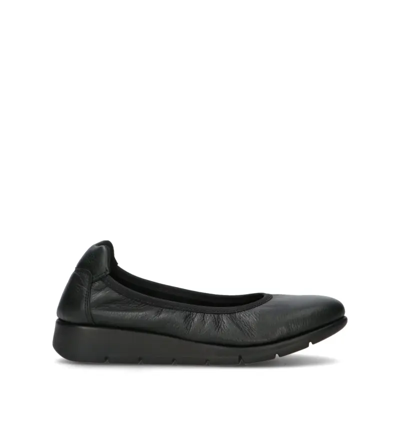 Scarpa comfort donna nera in pelle Vario