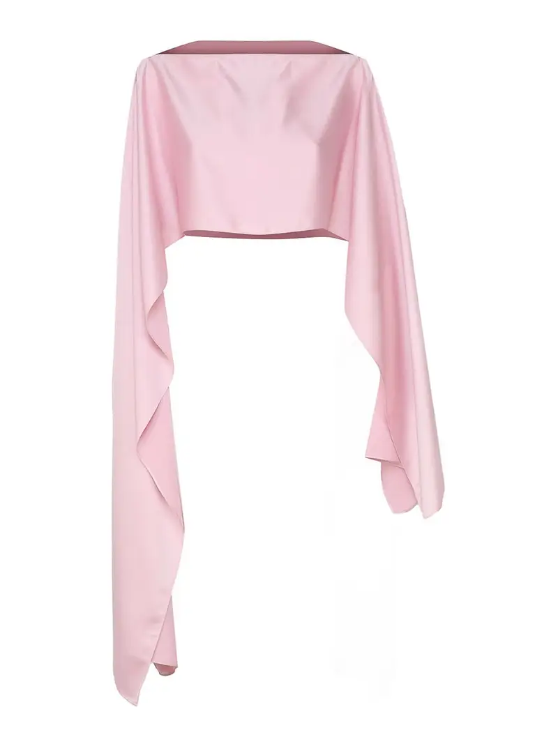 Parte superiore della stola asimmetrica Color Carne E Neutri