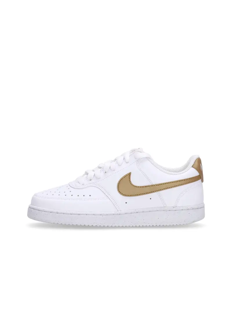Scarpa Bassa Donna W Court Vision Low Next Nature White/metallic Gold/white
