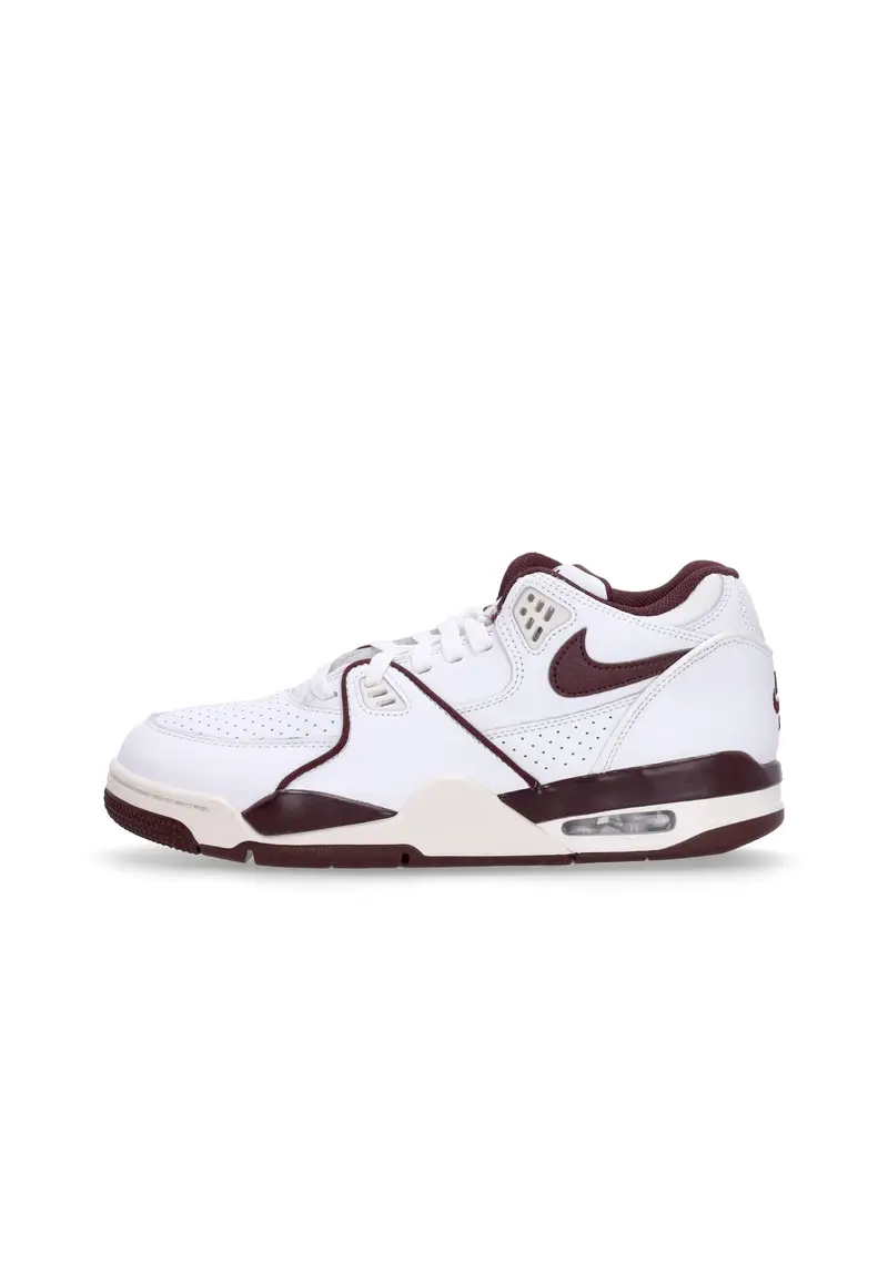 Scarpa Bassa Uomo Air Flight 89 Low White/burgundy Crush/phantom