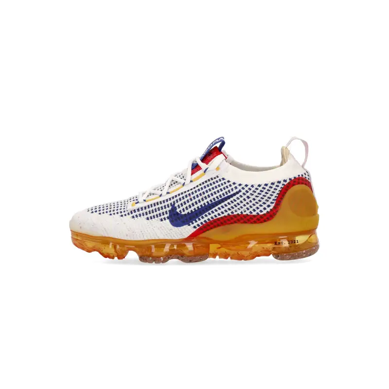 Scarpa Bassa Uomo Air Vapormax 2021 Flyknit Se White/old Royal/yellow Ochre