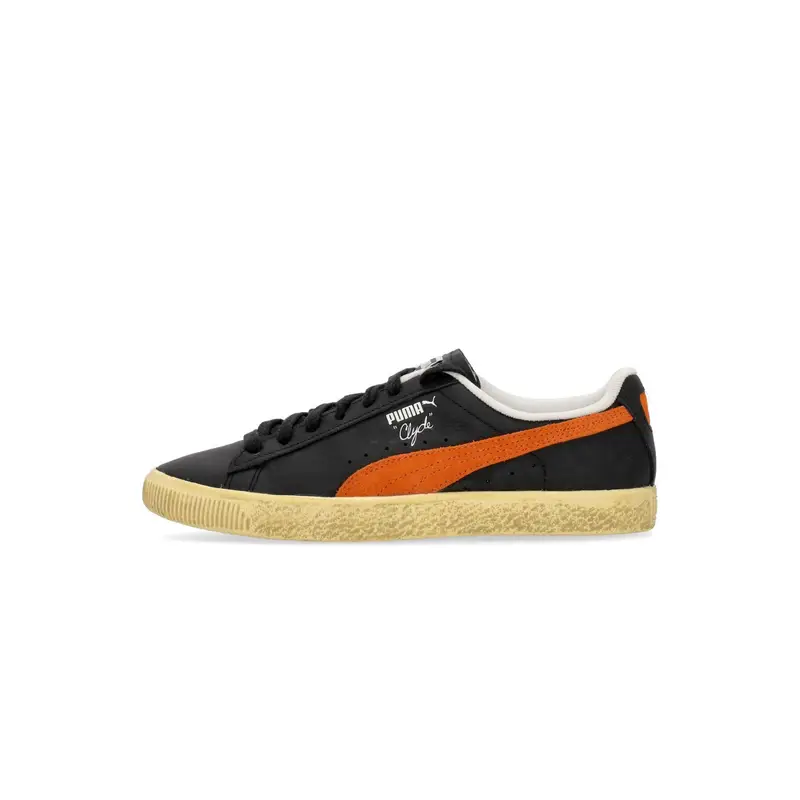 Scarpa Bassa Uomo Clyde Vintage Black/rickie Orange