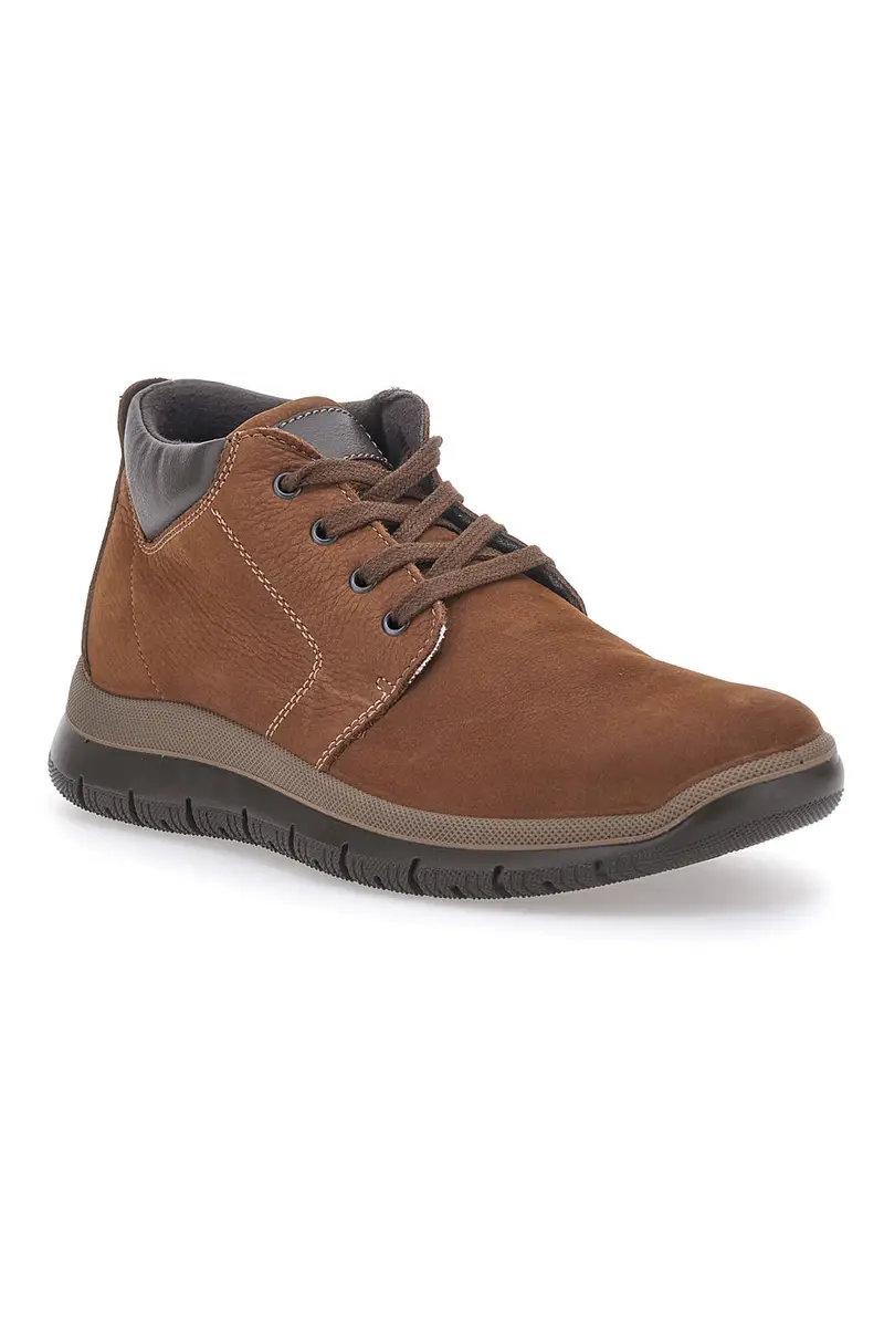 Scarpa Stringata Alta Vera Pelle Marrone Imac 452700 miniatura 2