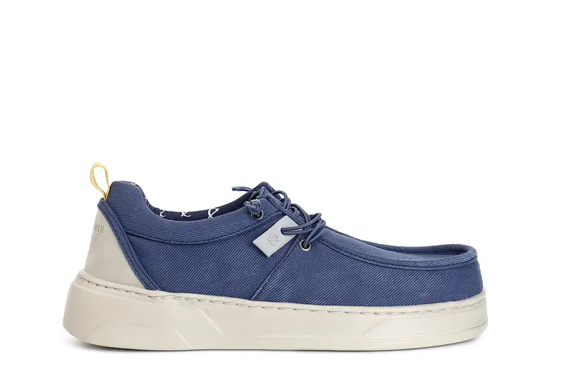 scarpe allacciate in tessuto blu 40