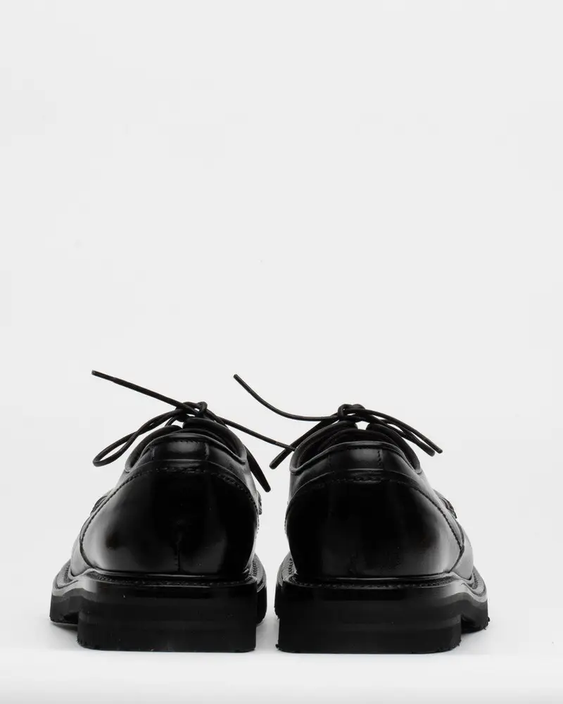 Scarpe Allacciate Pelle Nera miniatura 2