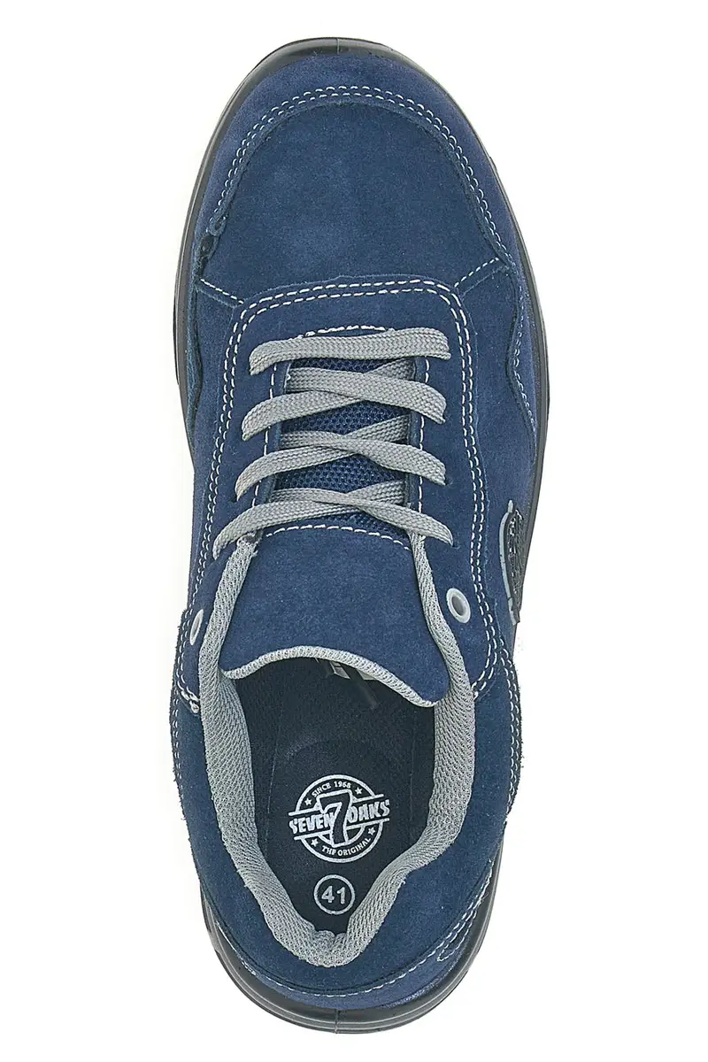 Scarpe antinfortunistiche blu in pelle Sevenoaks PK23424 S1 P FO SR miniatura 3