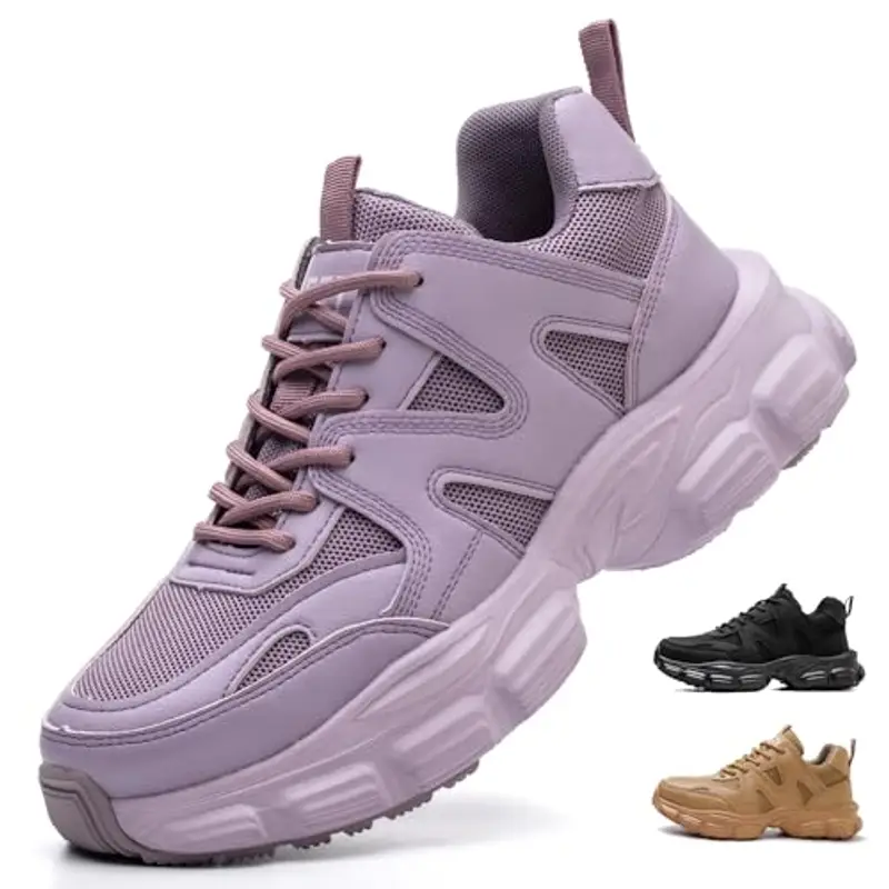 Scarpe Antinfortunistiche Donna Leggere e Comode Scarpe da Lavoro con Punta in Acciaio Antiscivolo Traspiranti Scarpe
