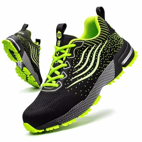Scarpe Antinfortunistiche Uomo Scarpe da Lavoro Donna Leggere con Punta in Acciaio Traspiranti Scarpe Sicurezza Comode