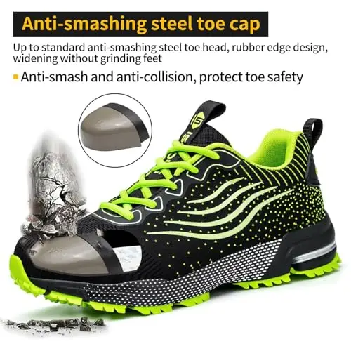 Scarpe Antinfortunistiche Uomo Scarpe da Lavoro Donna Leggere con Punta in Acciaio Traspiranti Scarpe Sicurezza Comode miniatura 3