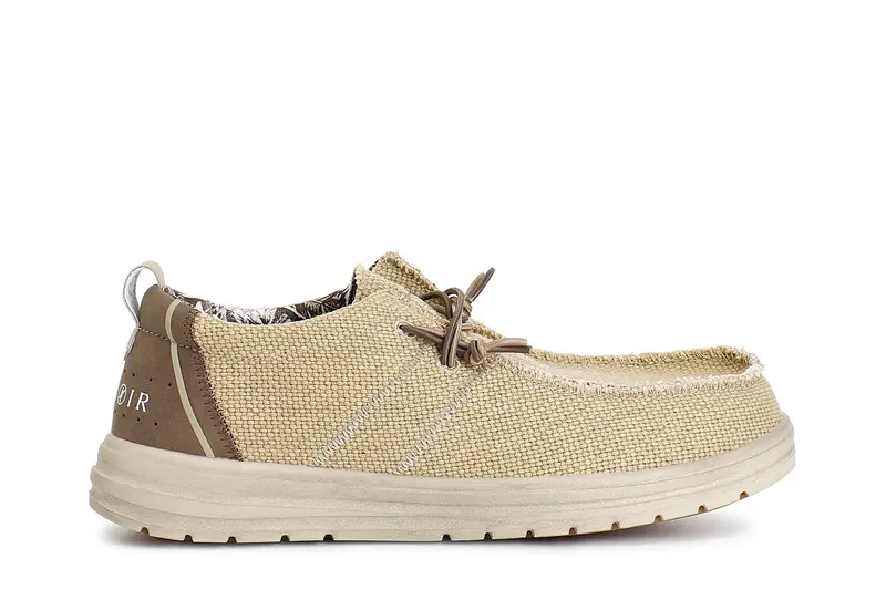 scarpe barca in canvas crema