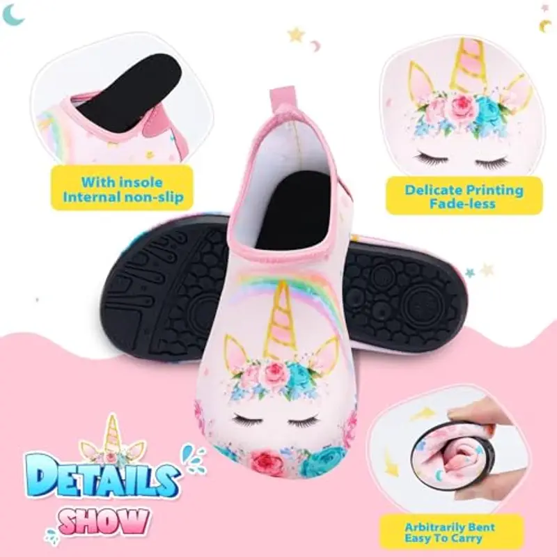 Scarpe da Acqua per Bambini Scarpe da Immersione per Bambini Scarpe da Nuoto per Bambini Scarpe da Scoglio Bambino Ragazza Scarpe Mare Scoglio Scarpe da Spiaggia per Unicorno miniatura 2