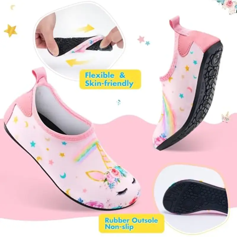 Scarpe da Acqua per Bambini Scarpe da Immersione per Bambini Scarpe da Nuoto per Bambini Scarpe da Scoglio Bambino Ragazza Scarpe Mare Scoglio Scarpe da Spiaggia per Unicorno miniatura 3