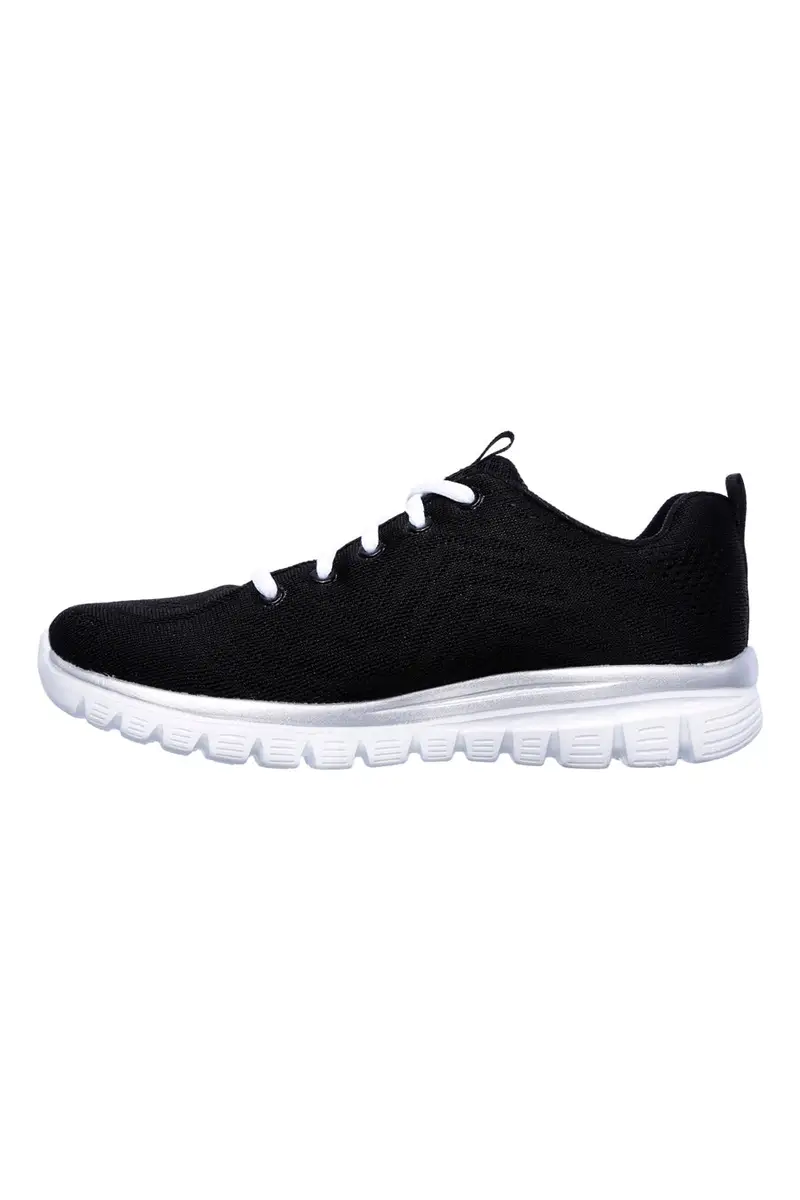 Scarpe da Allenamento Nere e Bianche con Tomaia in Skech Knit Mesh SKECHERS Graceful - Get Connected miniatura 2