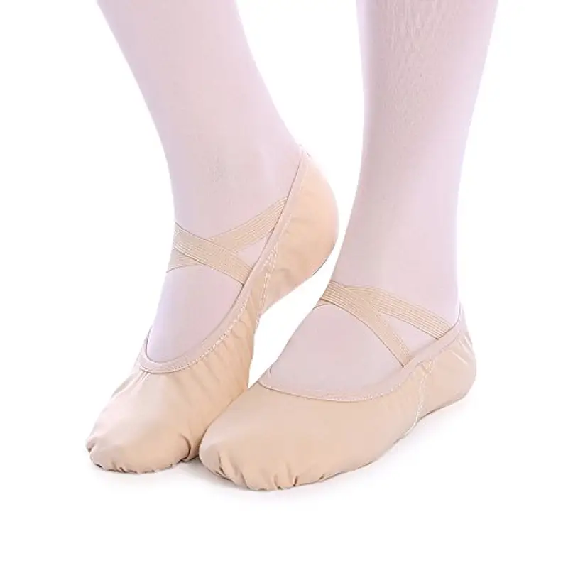 Scarpe da ballerina, per danza classica, suola in pelle divisa, per bambini e adulti (si prega di scegliere una taglia miniatura 2