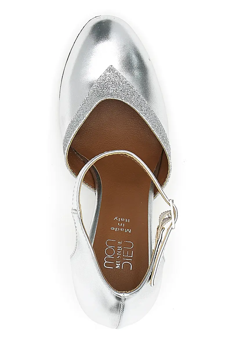 Scarpe da Ballo Argento Con Cinturino Mon Dieu Musique 11 miniatura 3