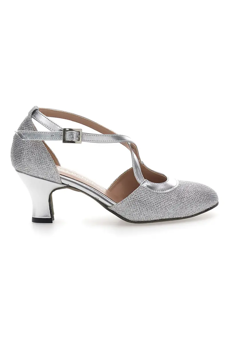 Scarpe da Ballo Argento con Tomaia Glitterata Made in Italy THE FIRST DANCE 5555 miniatura 2
