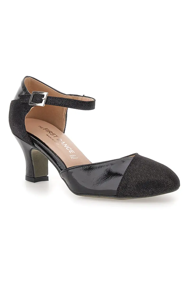 Scarpe da ballo nere con punta chiusa e cinturino The First Dance 6552 miniatura 2
