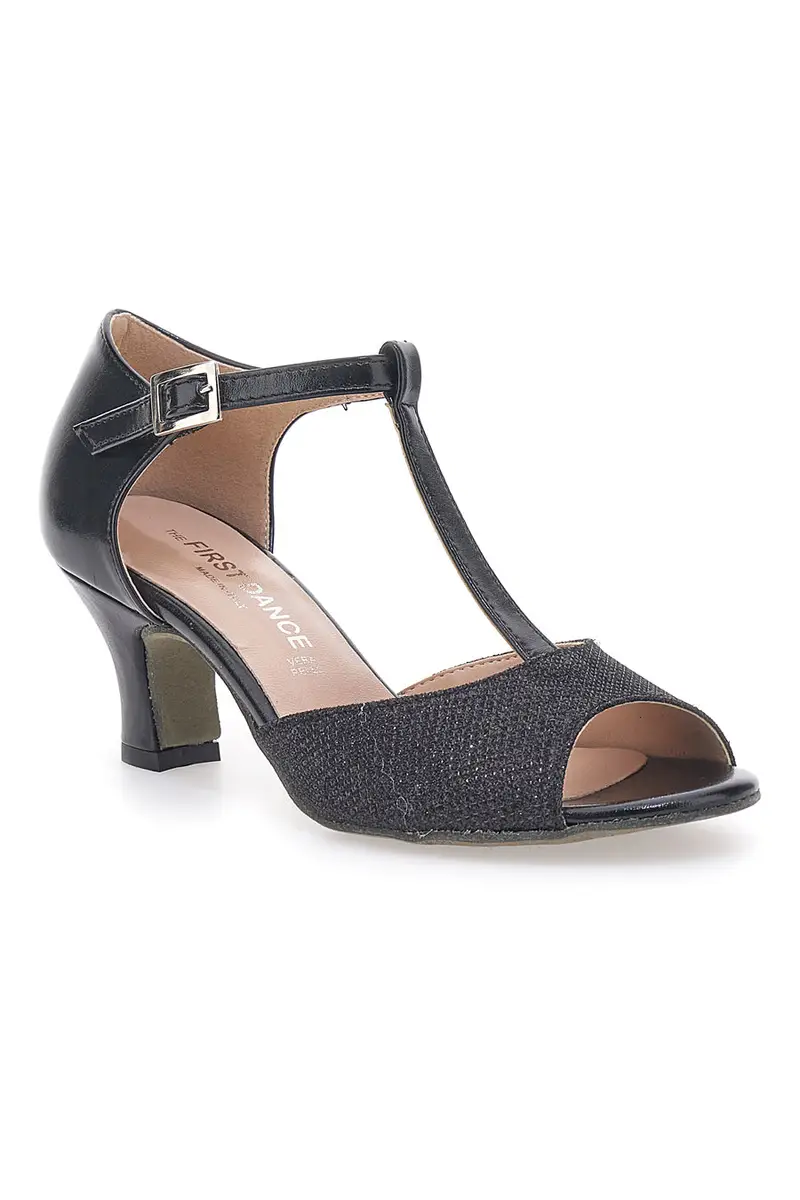 Scarpe da Ballo Nere con Suola in Pelle e Tacco Basso THE FIRST DANCE 5182 miniatura 2