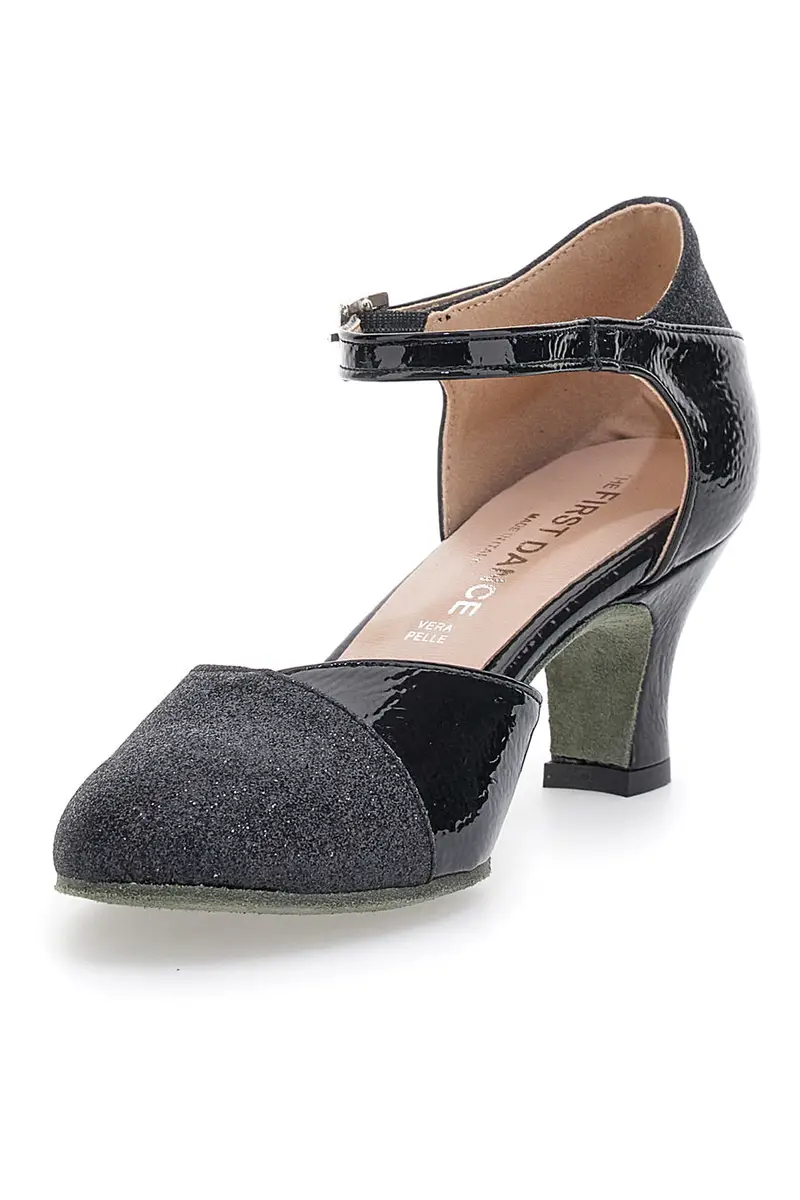 Scarpe da Ballo Nere Con Tacco e Glitter The First Dance 4552 miniatura 3