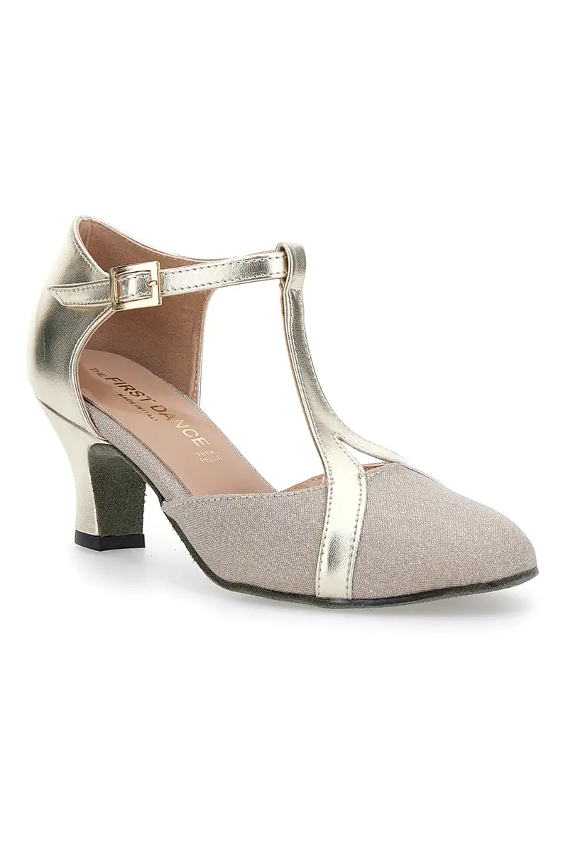 Scarpe da Ballo Platino Con Tacco Basso The First Dance 4554 miniatura 2