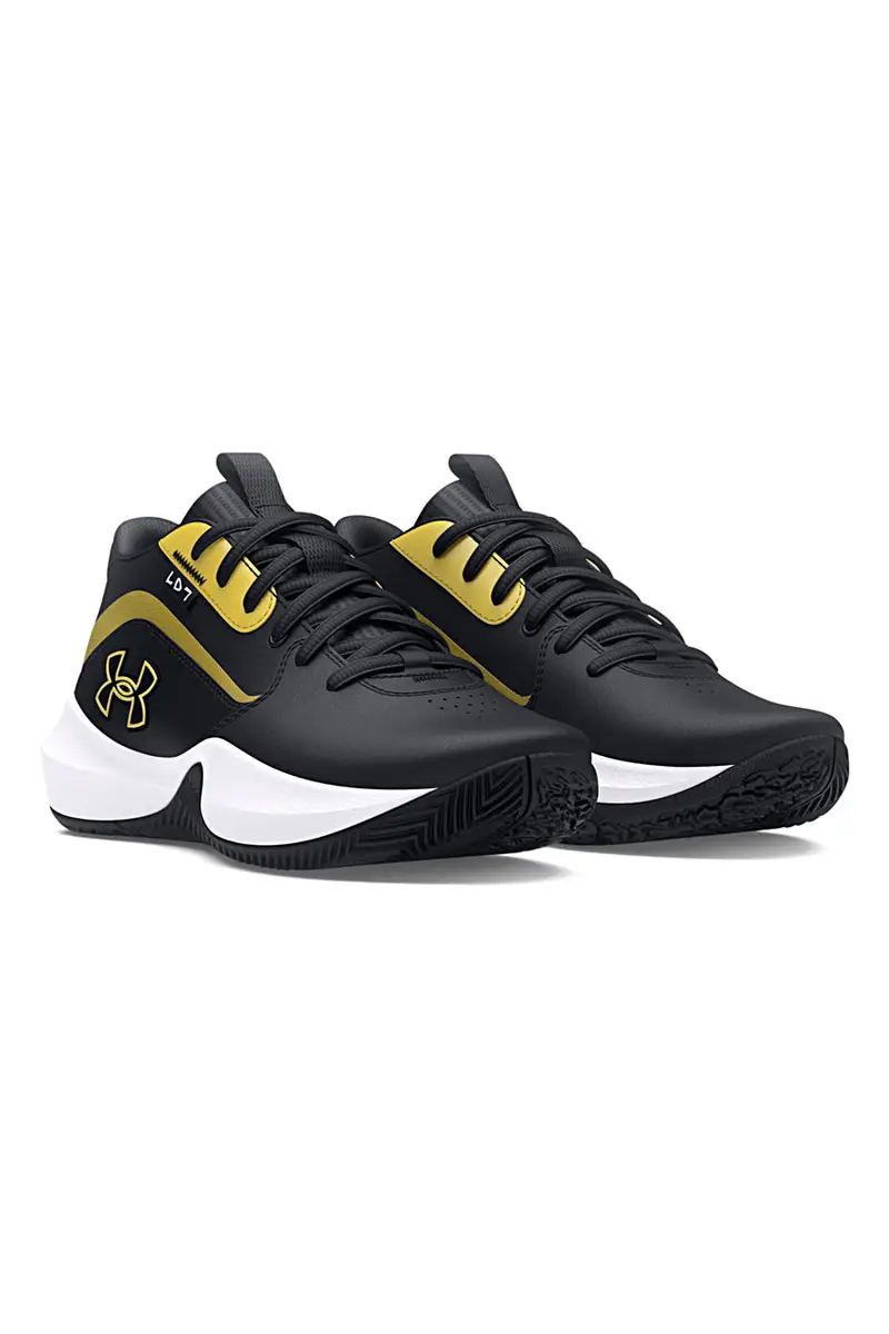 Scarpe da Basket Nere e Oro Under Armour Gs Lockdown 7 miniatura 2