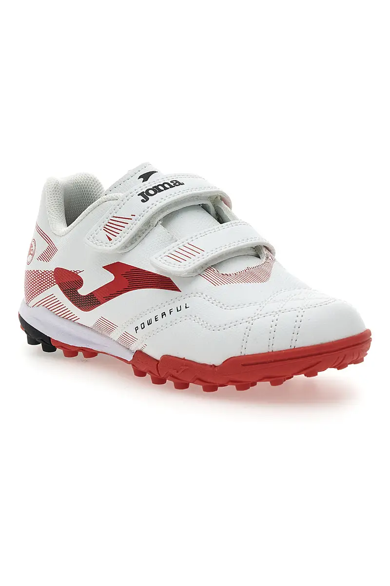 Scarpe da Calcetto Bianche e Rosse Joma Powerfull Jr 2502 Turf miniatura 2